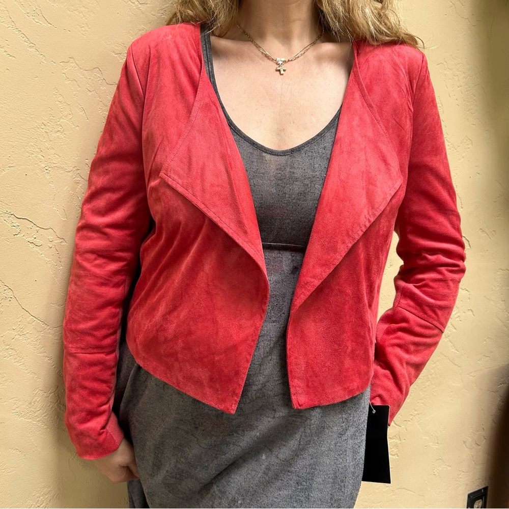 Red Snap Lightweight Blazer Coat